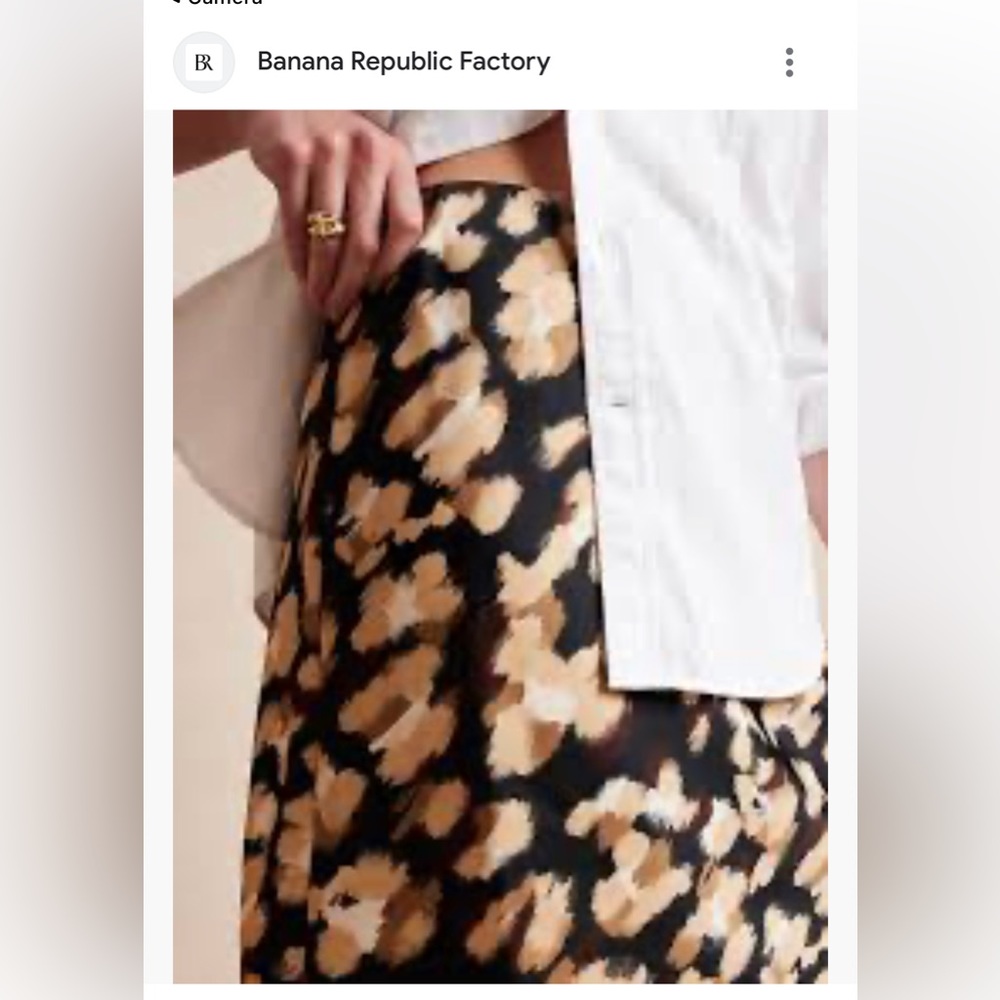 NWT Banana Republic Factory silky Slip Mini Skirt